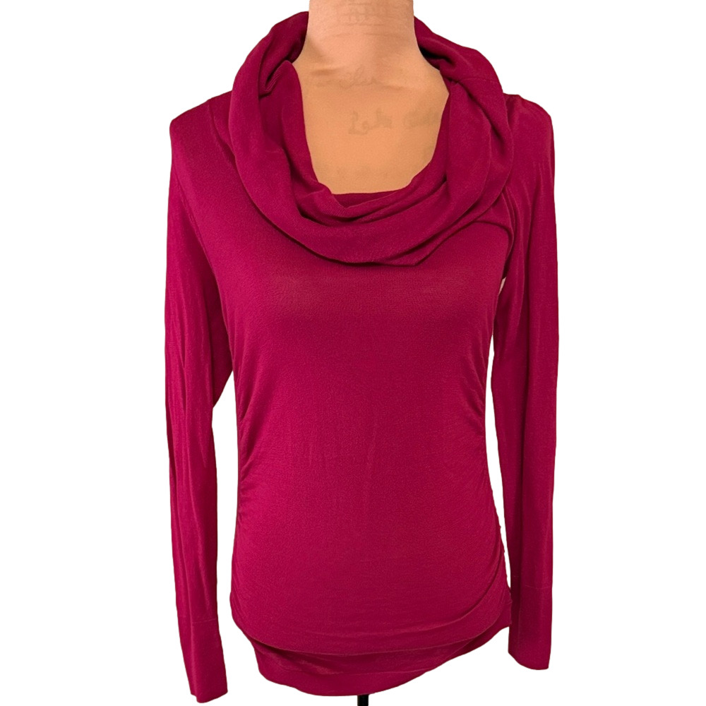 Moda International Women's Cowl Neck Sweater - Pink size small